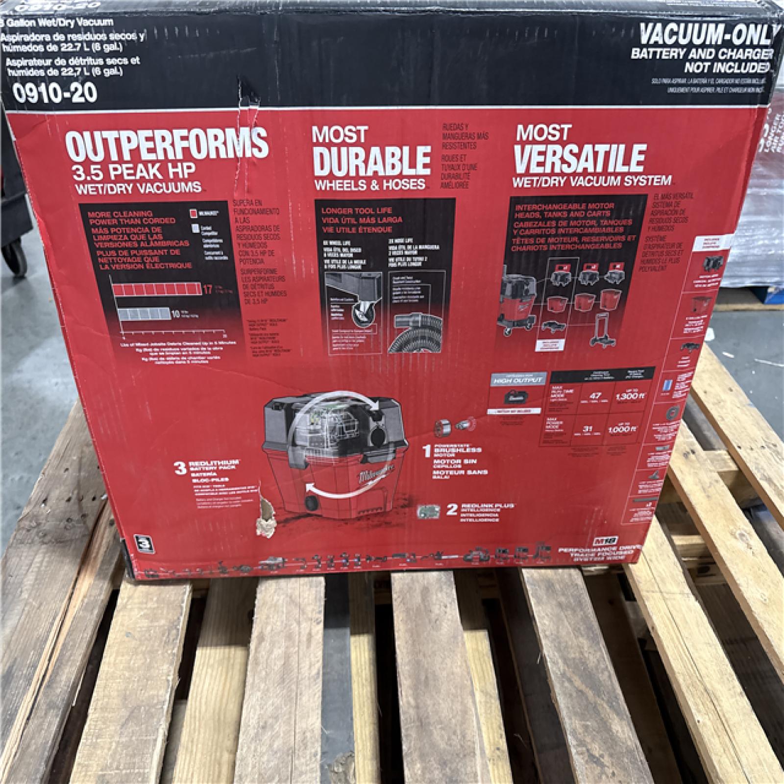 California NEW Milwaukee 6 Gallon Wet/Dry Vacuum (No Battery or Charger)