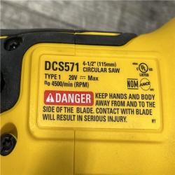 AS-IS DEWALT ATOMIC 20V MAX Cordless Brushless 4-1/2 in. Circular Saw (Tool Only)