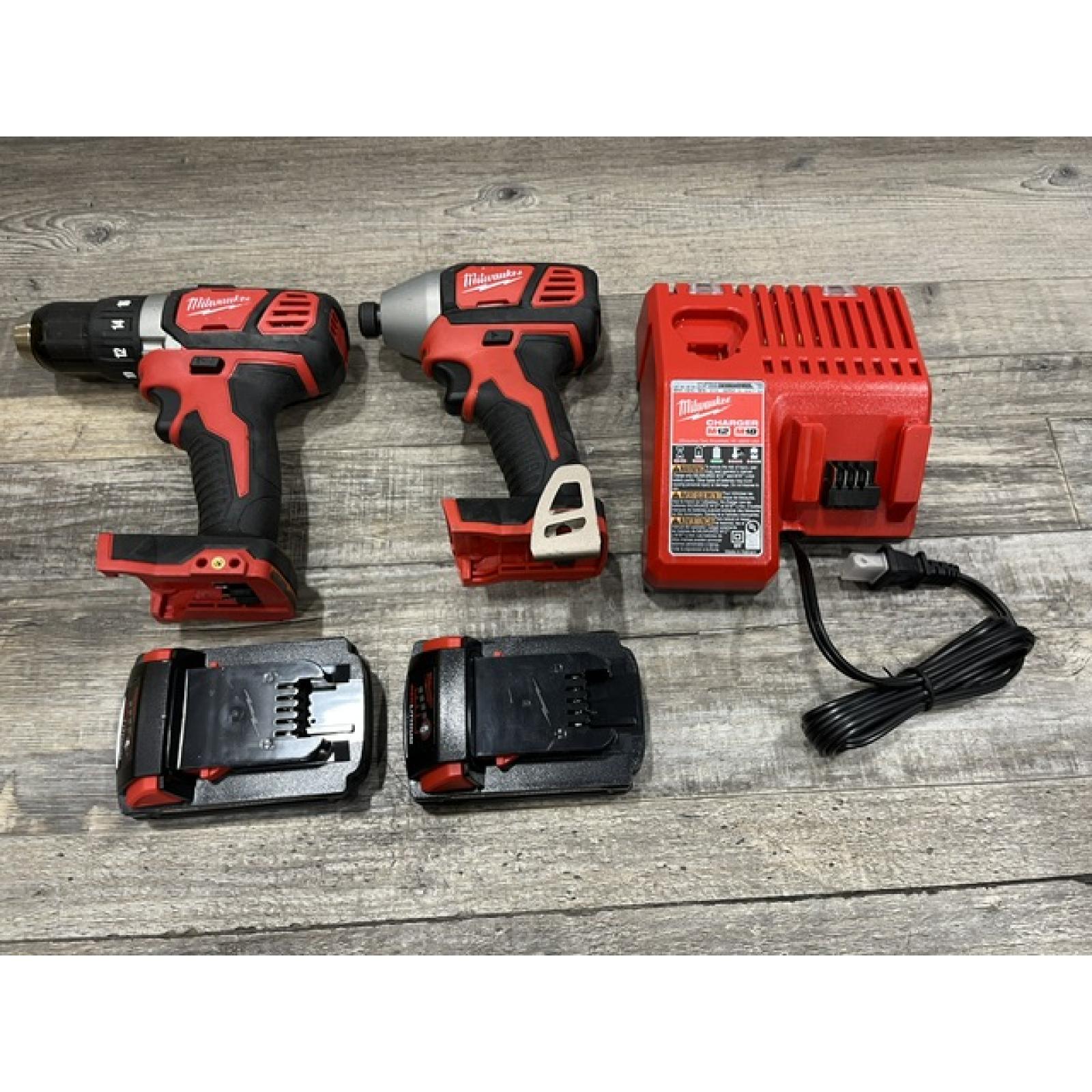 AS-IS Milwaukee 18V Lithium-Ion Cordless Drill Driver/Impact Driver Combo Kit