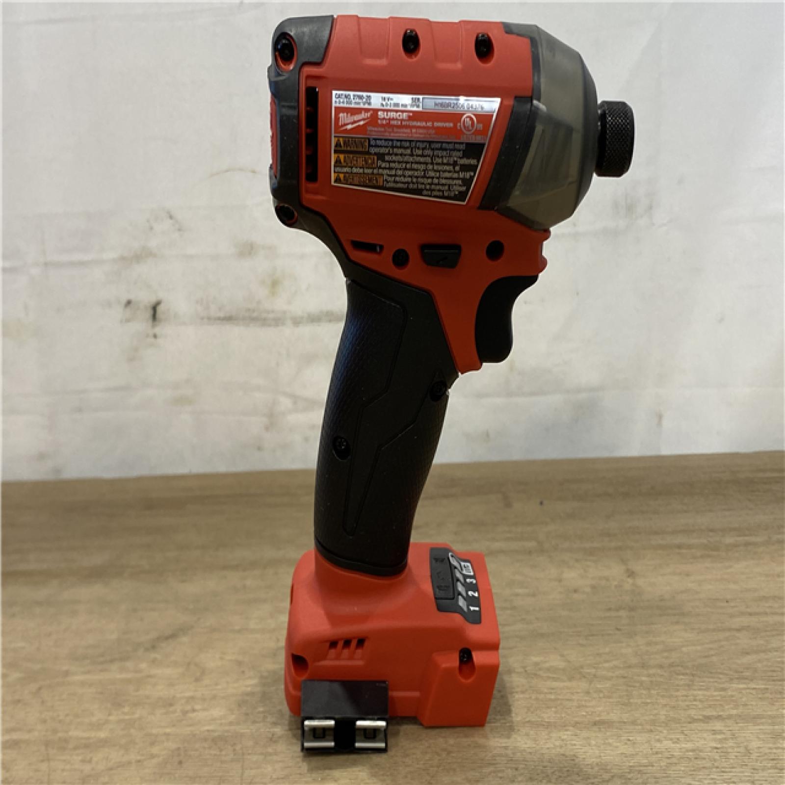 AS-IS Milwaukee  FUEL SURGE 18V Lithium-Ion Brushless Cordless 1/4 in. Hex Impact Driver (Tool-Only)