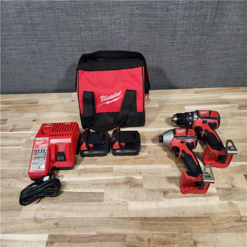 HOUSTON LOCATION - AS-IS Milwaukee 18V Lithium-Ion Cordless Drill Driver/Impact Driver Combo Kit