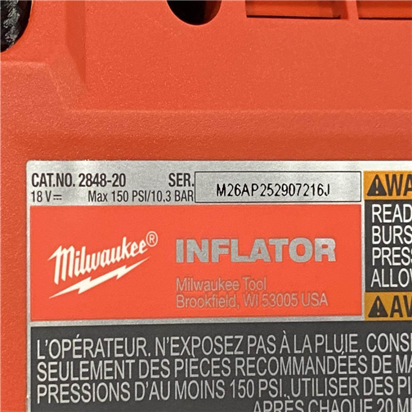 AS-IS Milwaukee 18-Volt Lithium-Ion Cordless Electric Portable Inflator (Tool-Only)