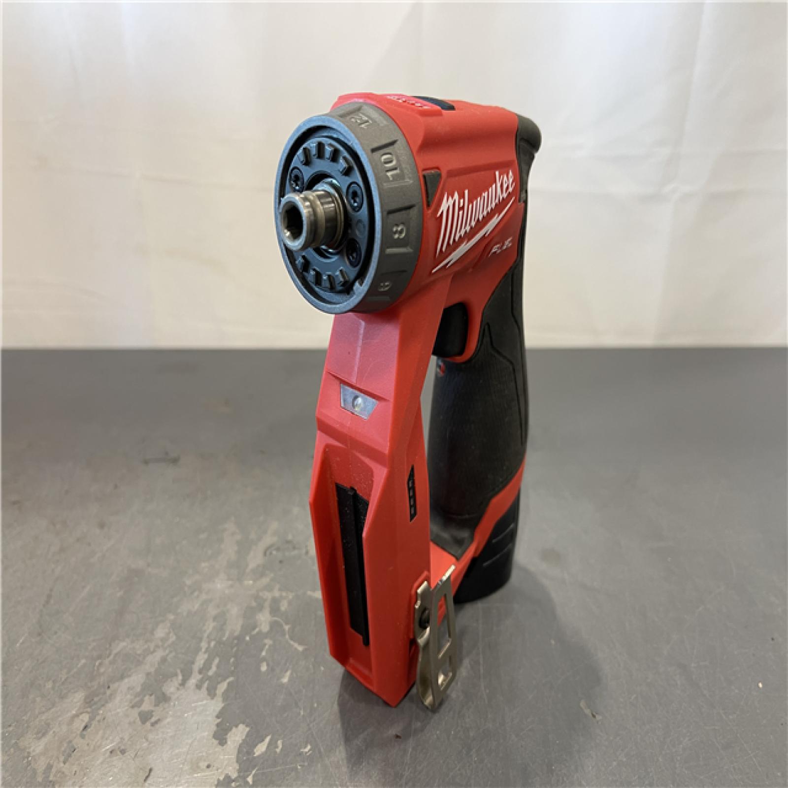 AS-IS - Milwaukee M12 FUEL 12V Lithium-Ion Brushless Cordless 4-in-1 Installation 3/8 in. Drill Driver Kit