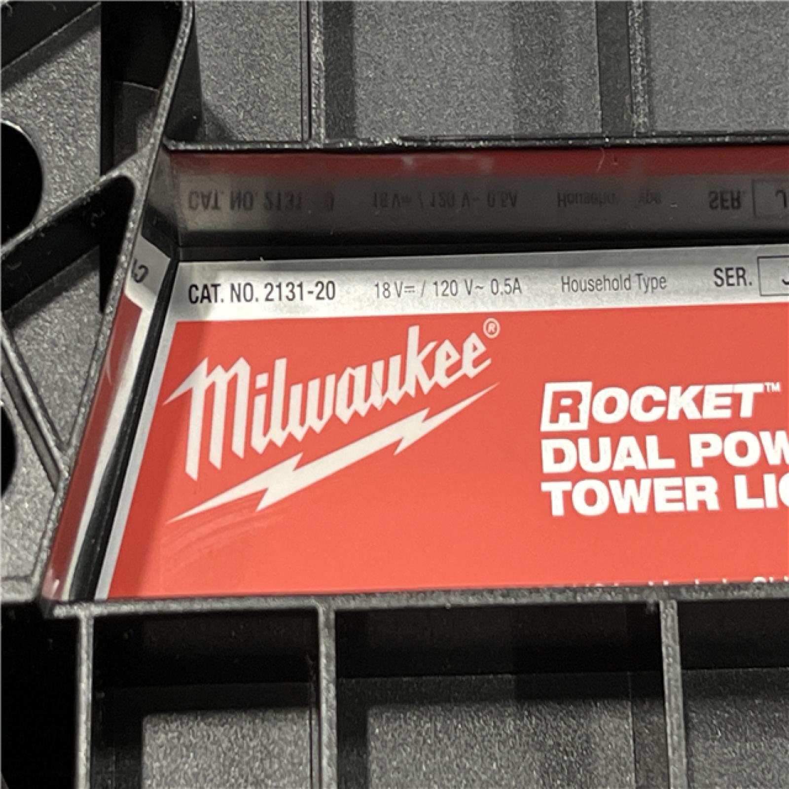AS-IS Milwaukee 18-Volt Lithium-Ion Cordless Rocket Dual Power Tower Light (Tool-Only)