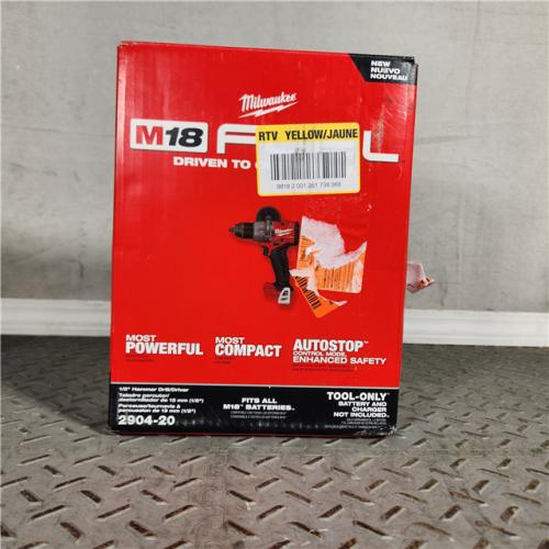 Houston location- AS-IS Milwaukee M18 FUEL  1/2 Hammer Drill Driver (MISSING HANDLE TOOL ONLY