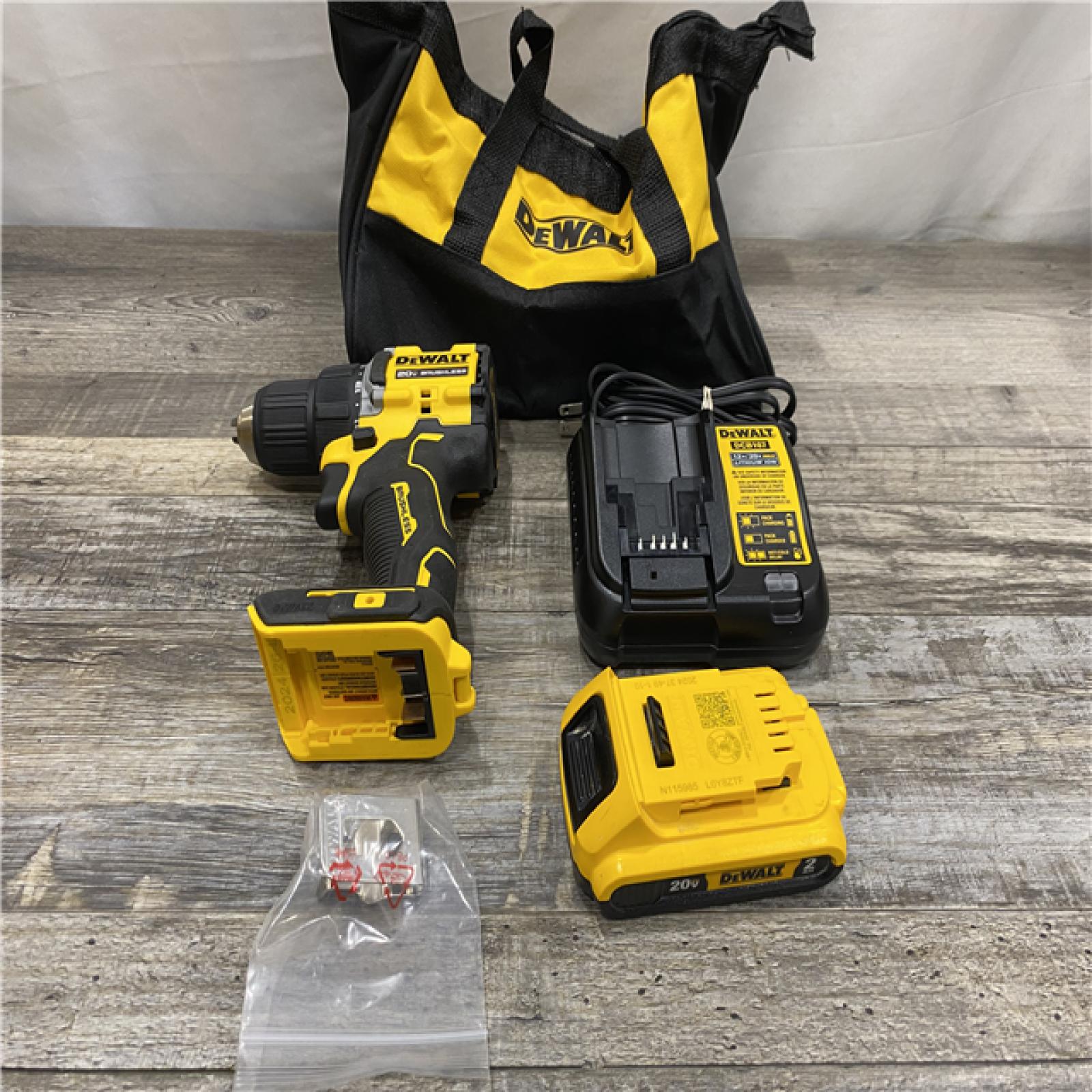 AS-IS DEWALT Atomic 20V Lithium-Ion Cordless Compact 1/2 in. Drill/Driver Kit