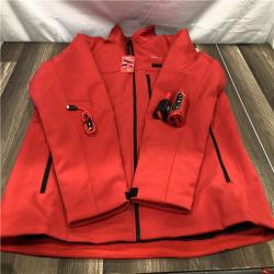 AS-IS Milwaukee Men's 2X-Large 12V Lithium-Ion Cordless TOUGHSHELL Red Heated Jacket with