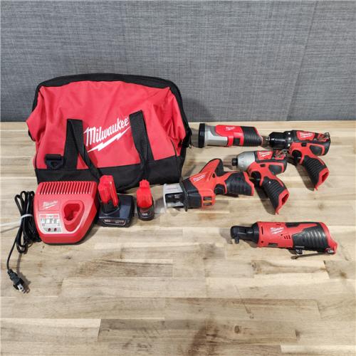HOUSTON LOCATION - AS-IS Milwaukee 5 Tool Combo Kit W/ (2) Battery & Charger