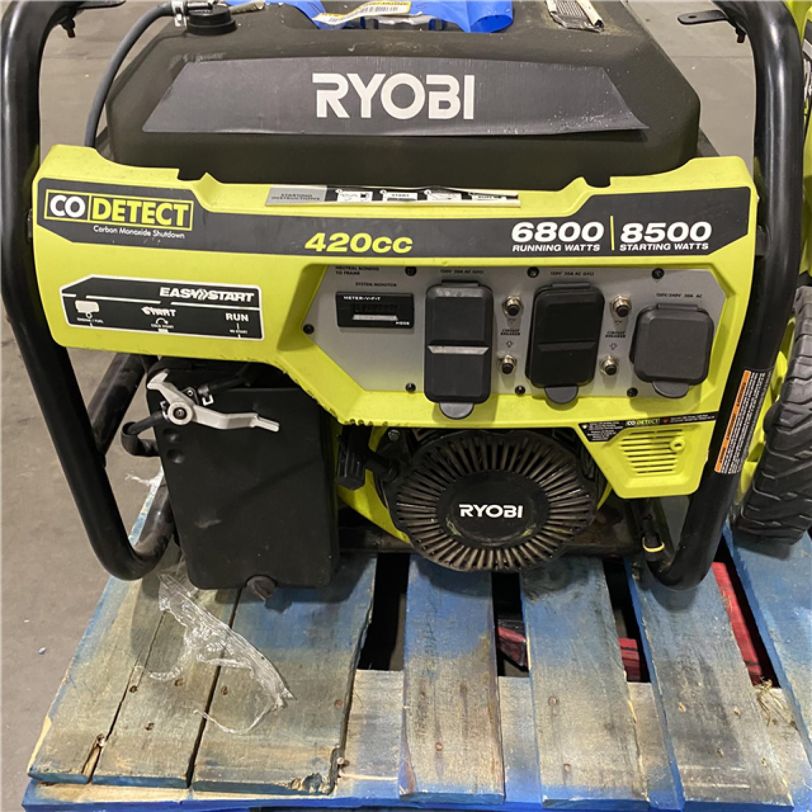 Dallas Location - As-Is RYOBI 6800-Watt Gasoline Powered Portable Generator