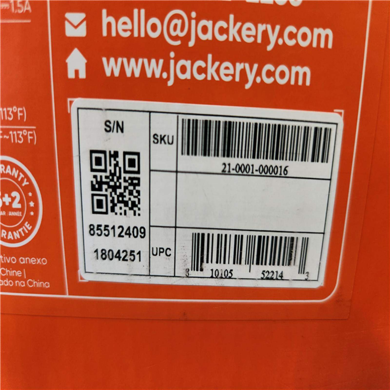 Phoenix Location NEW Jackery Solar Generator Explorer 2000 Plus 2042.8Wh/ 3000W Model No. Je-2000C (SEALED)