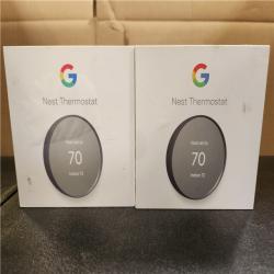 Phoenix AS-IS Google Nest Thermostat - Smart Programmable Wi-Fi Thermostat - (2-Pack)