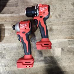 HOUSTON LOCATION - AS-IS Milwaukee 18V Cordless Brushed 2-Tool Drill/Driver and Impact Driver Kit