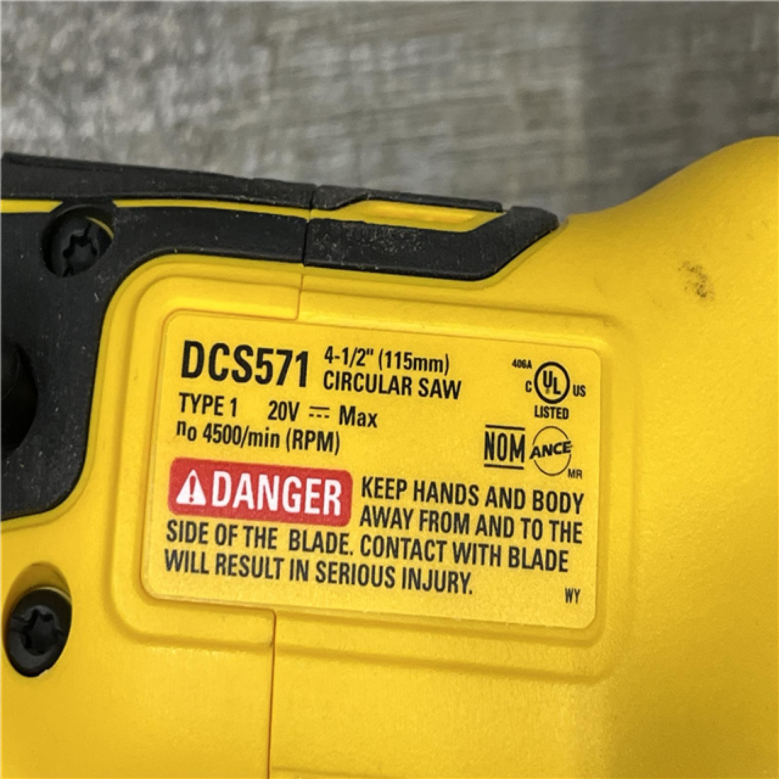 AS-IS DEWALT ATOMIC 20V MAX Cordless Brushless 4-1/2 in. Circular Saw (Tool Only)