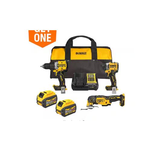 NEW! - DEWALT 20V MAX Lithium-Ion Cordless 3-Tool Combo Kit