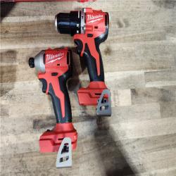 HOUSTON LOCATION - AS-IS Milwaukee 18-Volt Lithium-Ion Brushless Cordless Compact Hammer Drill/Impact Combo Kit
