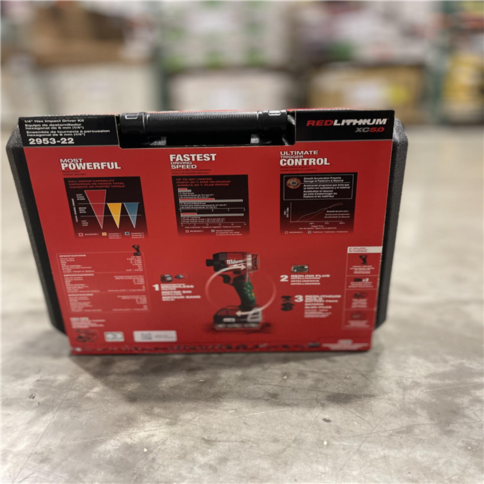 DALLAS LOCATION- NEW!- Milwaukee 2953-22 M18 FUEL 1/4 Hex Impact Driver Kit