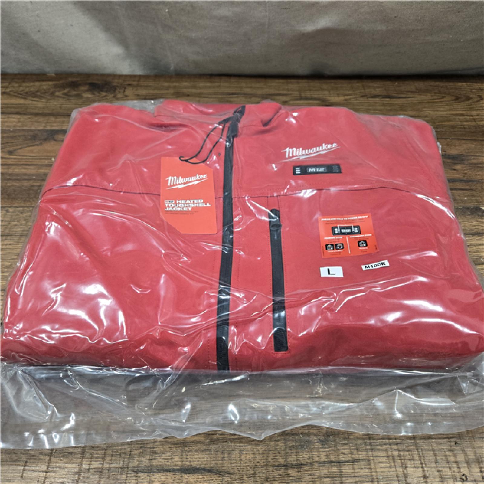 NEW! Men's Large M12 12V Lithium-Ion Cordless TOUGHSHELL Red Heated Jacket with (1) 3.0 Ah Battery and Charger