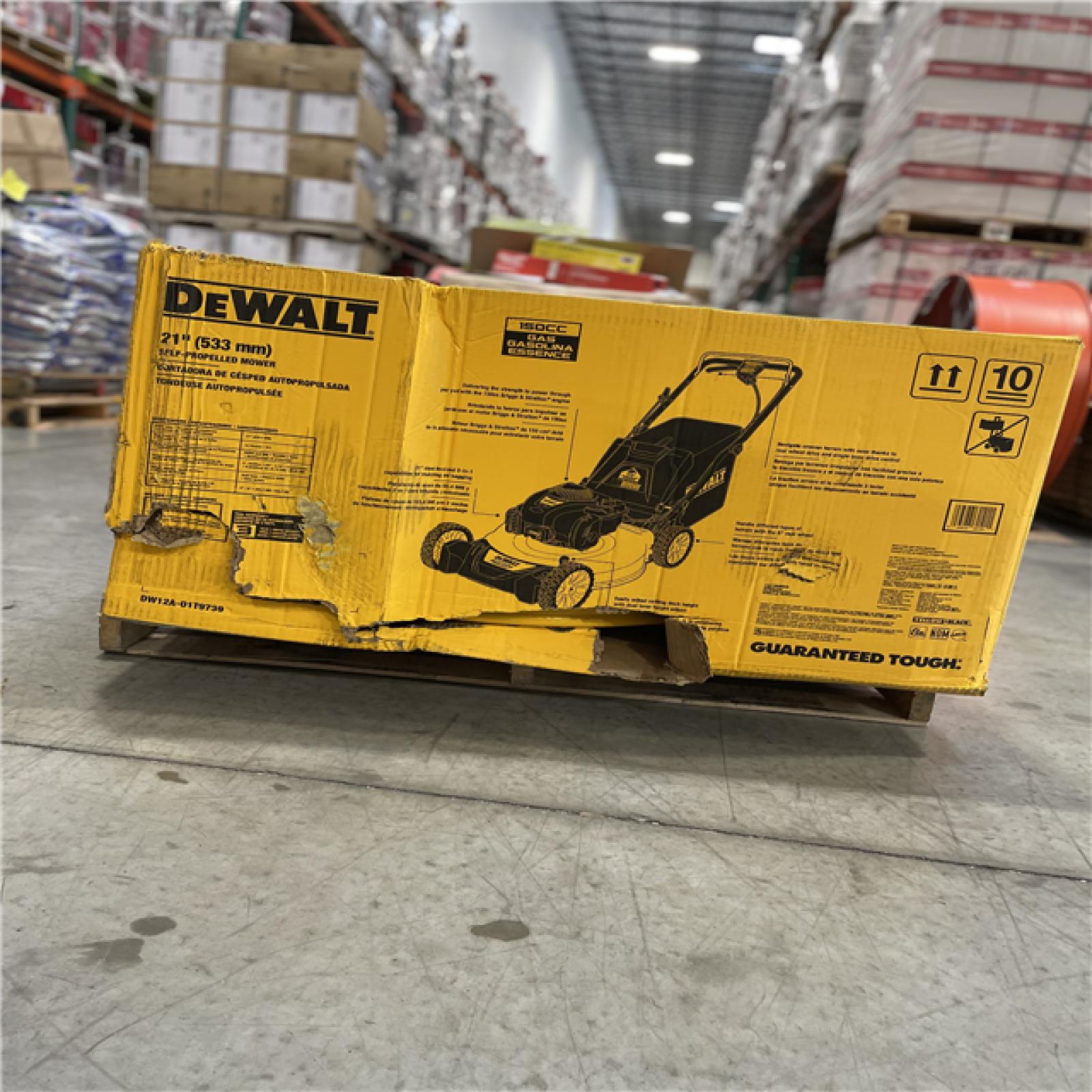 DALLAS LOCATION- AS-IS DeWalt 21 in.150CC Gas Self Propelled Walk Behind Lawn Mower PALLET (2 UNITS)