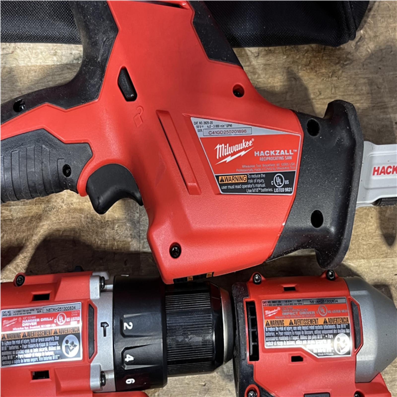 Houston Location AS-IS Milwaukee M18 Cordless Brushless 4 Tool Combo Kit