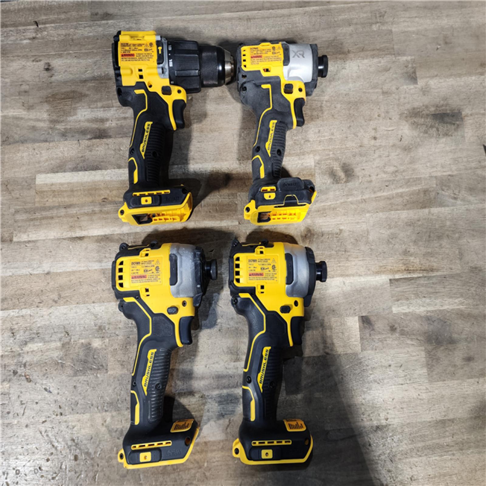 HOUSTON LOCATION - AS-IS DEWALT 4 TOOL COMBO KIT W/ (2) BATTERY & CHARGER