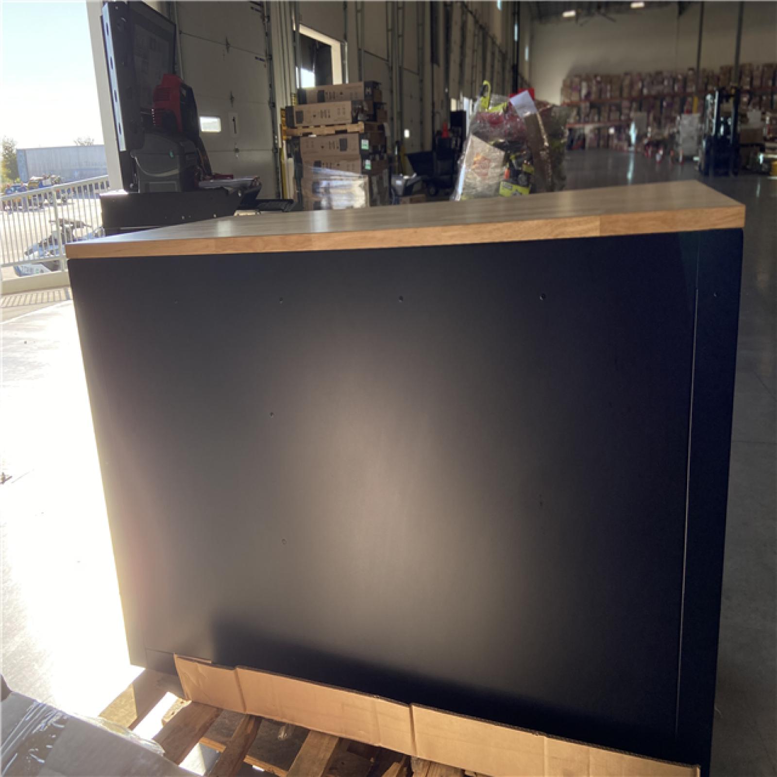 DALLAS LOCFATION - Husky 52 in. W x 25 in. D Heavy Duty 9-Drawer Mobile Workbench Cabinet with Adjustable-Height Hardwood Top in Matte Black