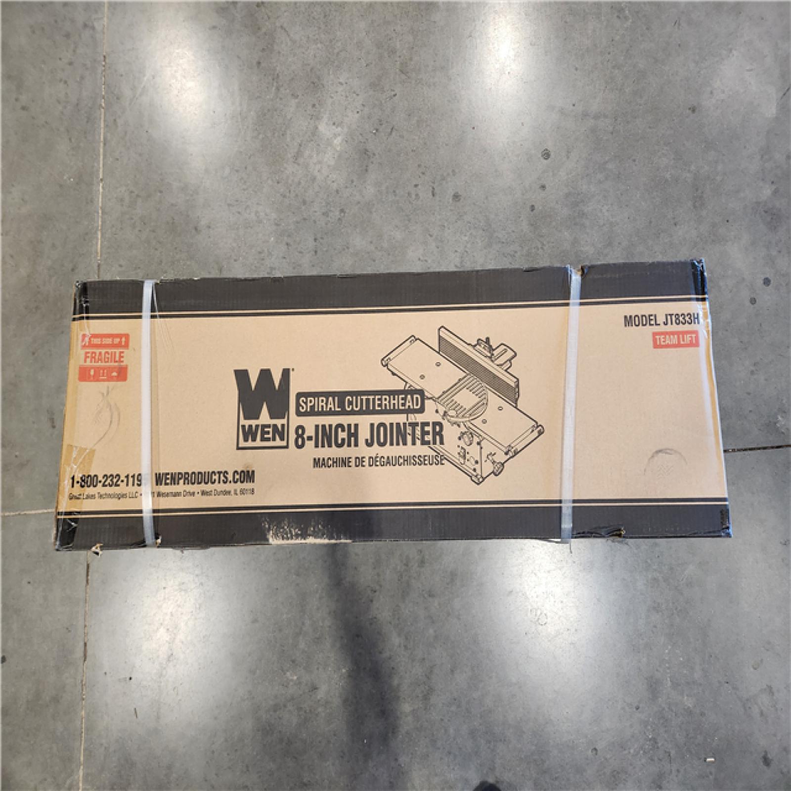 NEW - 10 Amp 8 in. Spiral Benchtop Jointer with Extendable Table