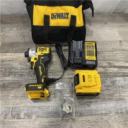 AS-IS DEWALT 20-Volt Maximum XR Lithium-Ion Cordless Brushless 1/4 in. 3-Speed Impact Driver Kit