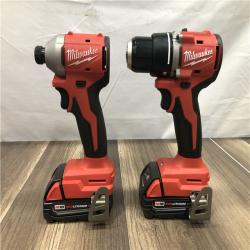 AS-IS Milwaukee 18V Lithium-Ion Brushless Cordless Compact Drill/Impact Combo Kit