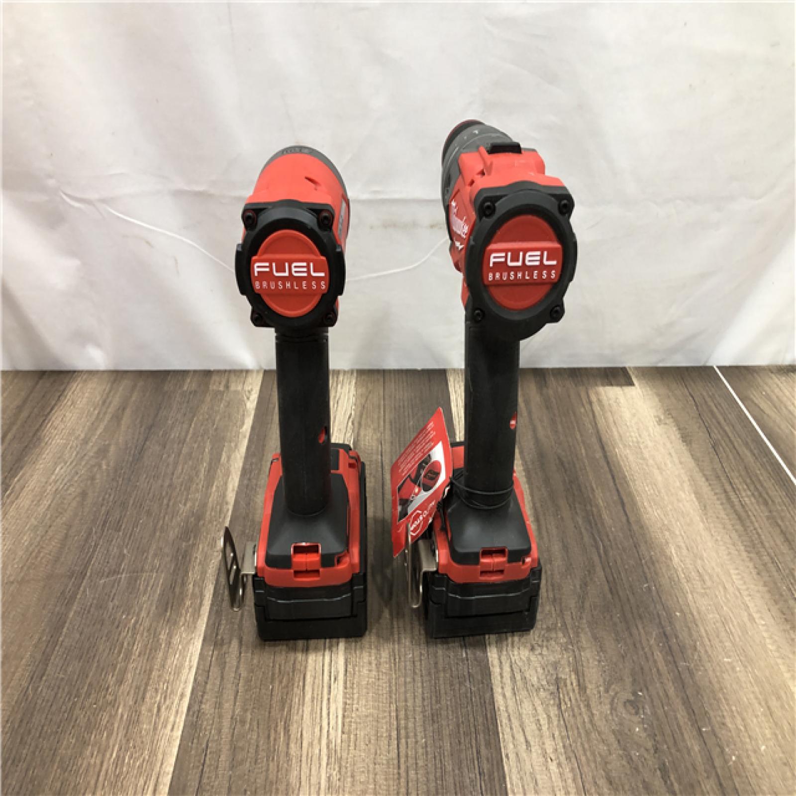 AS-IS Milwaukee FUEL 18V Lithium-Ion Brushless Cordless Hammer Drill and Impact Driver Combo Kit