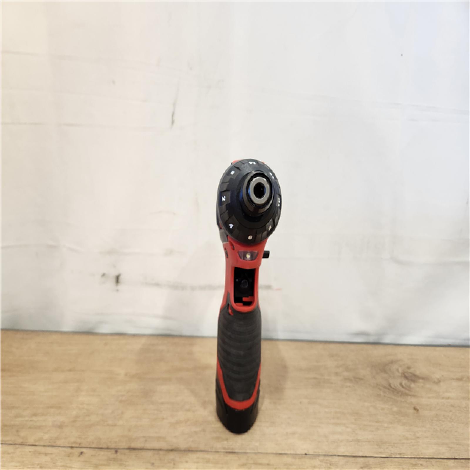 AS-IS- Milwaukee M12 FUEL 12-Volt Lithium-Ion Brushless Cordless 1/4 in. Hex 2-Speed Screwdriver Kit W/(2) 2.0h Batteries & Hard Case