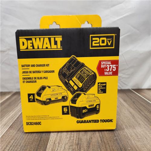 NEW! - DEWALT 20V MAX Lithium-Ion 6.0Ah and 4.0Ah Battery and Charger Starter Kit