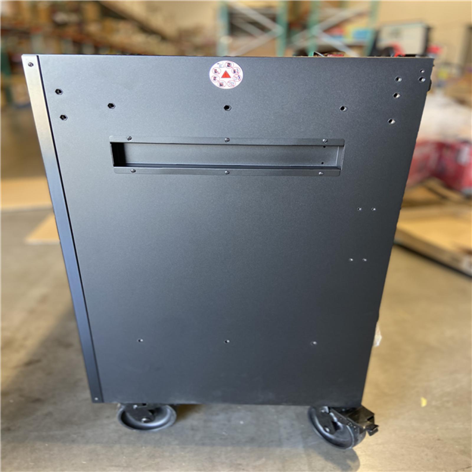 DALLAS LOCATION - Husky Modular Tool Storage 62 in. W X 24 in. D Heavy Duty Matte Black Mobile Workbench Cabinet with Stainless Steel Top