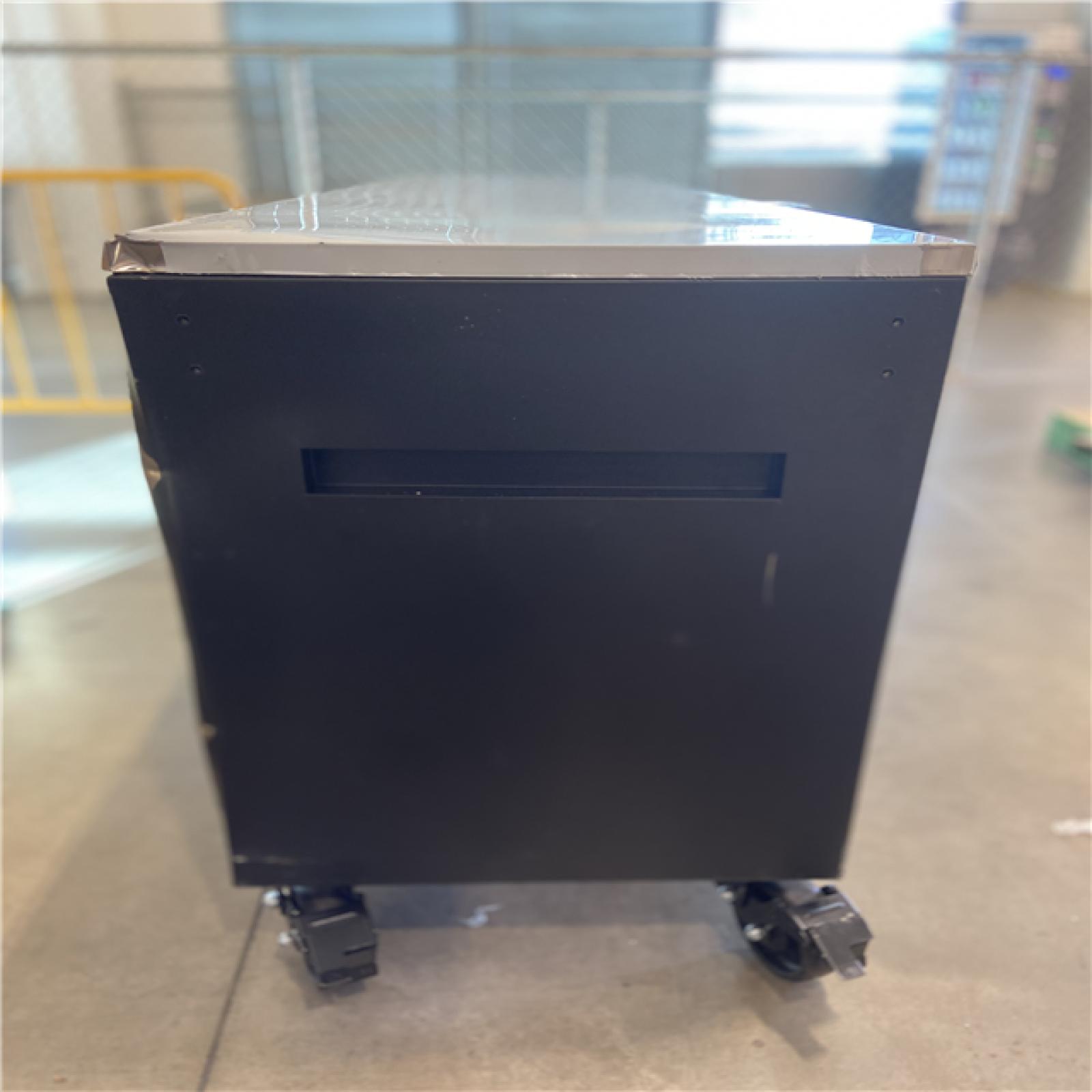 DALLAS LOCATION - Husky Tool Storage Heavy Duty 96 in. W x 24 in. D Matte Black Mobile Workbench Cabinet with Stainless Steel Top