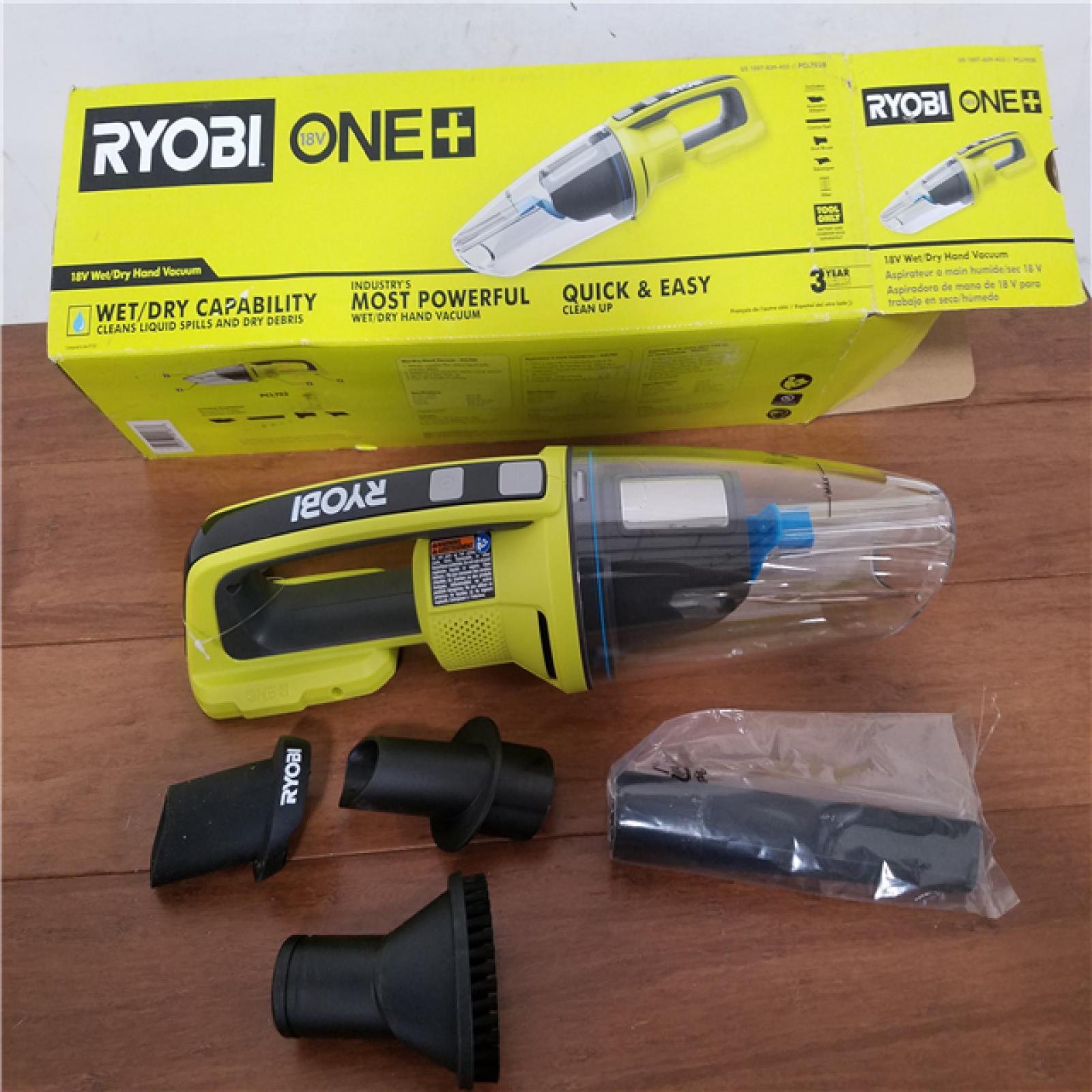 California NEW Ryobi One+ 18V Wet/Dry Hand Vacuum (Tool Only)
