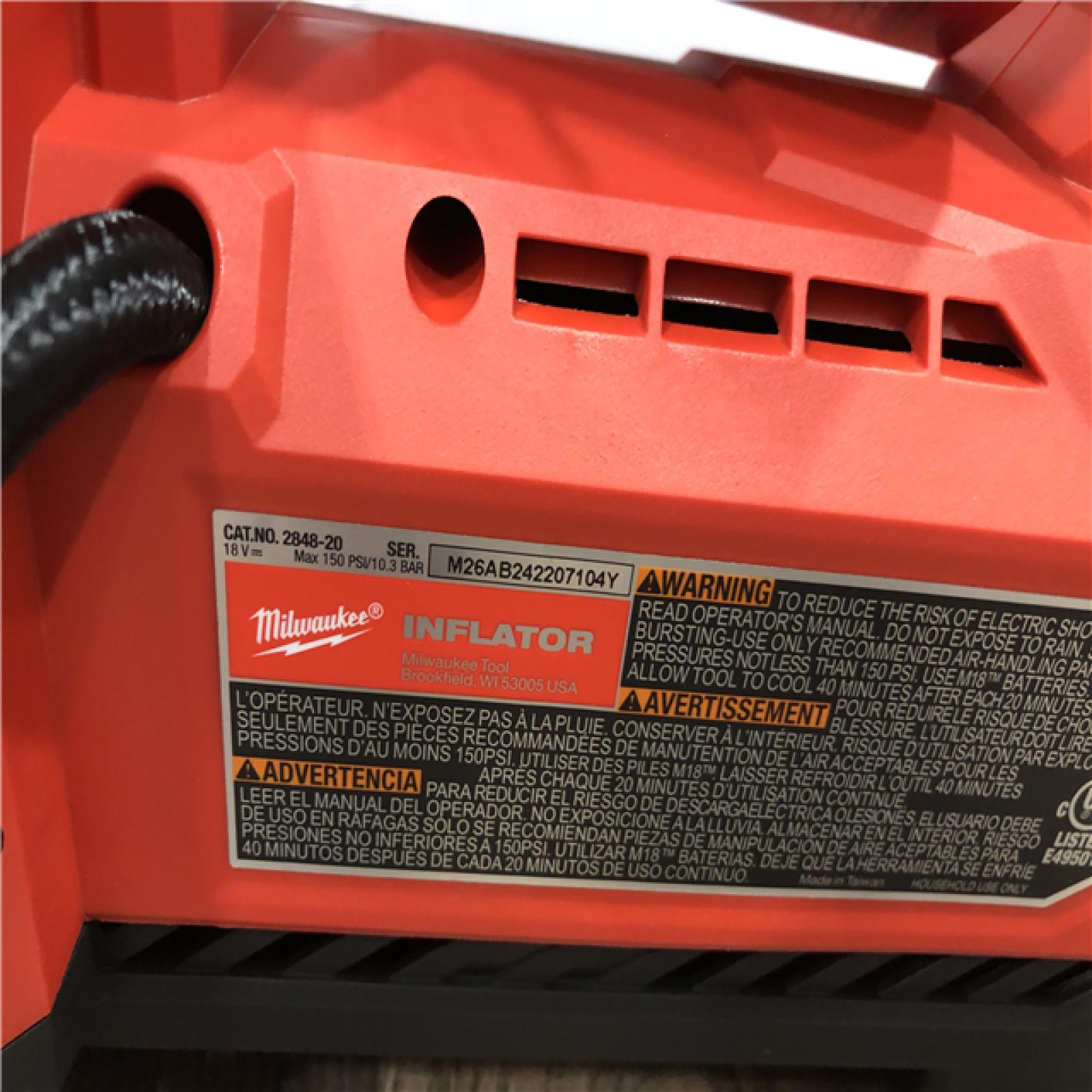 AS-IS Milwaukee 18-Volt Lithium-Ion Cordless Electric Portable Inflator (Tool-Only)