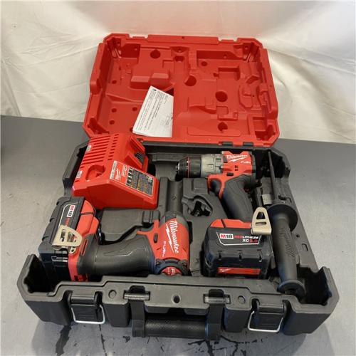 AS-IS - Milwaukee M18 FUEL 18V Lithium-Ion Brushless Cordless Hammer Drill and Impact Driver Combo Kit
