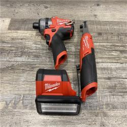 AS-IS Milwaukee 12V Lithium-Ion Cordless Screwdriver  3/8 in. High Speed Ratchet  Light Combo Kit