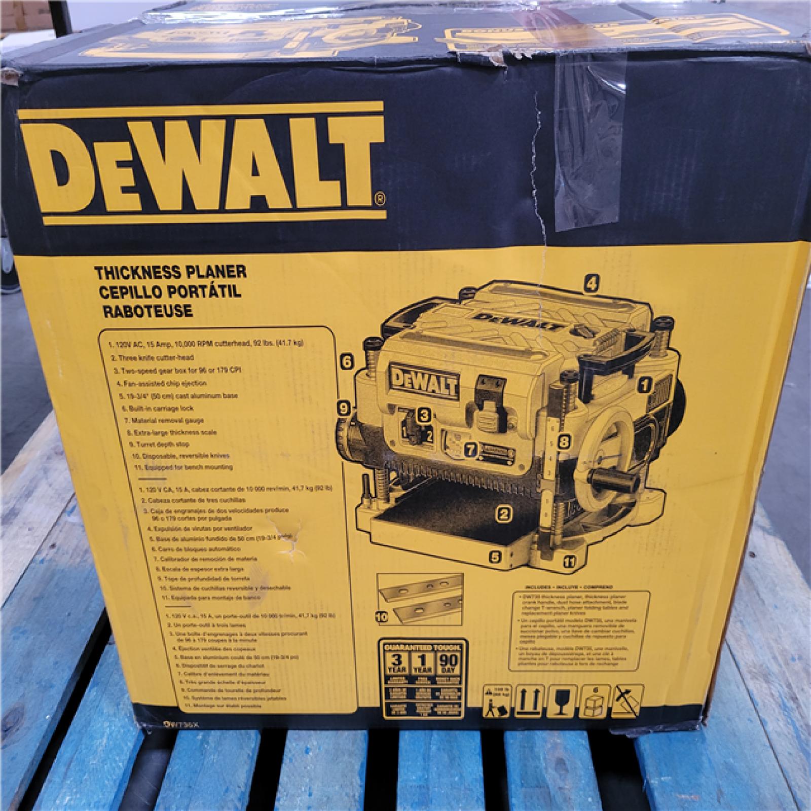 CALIFORNIA AS-IS DEWALT 13 (330mm) THICKNESS PLANER