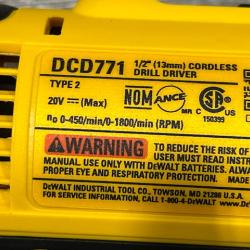 AS-IS DEWALT 20V MAX Cordless 1/2 in. Drill/Driver Kit