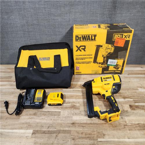 HOUSTON LOCATION - AS-IS DEWALT 20V MAX XR Lithium-Ion Cordless 18-Gauge Narrow Crown Stapler Kit