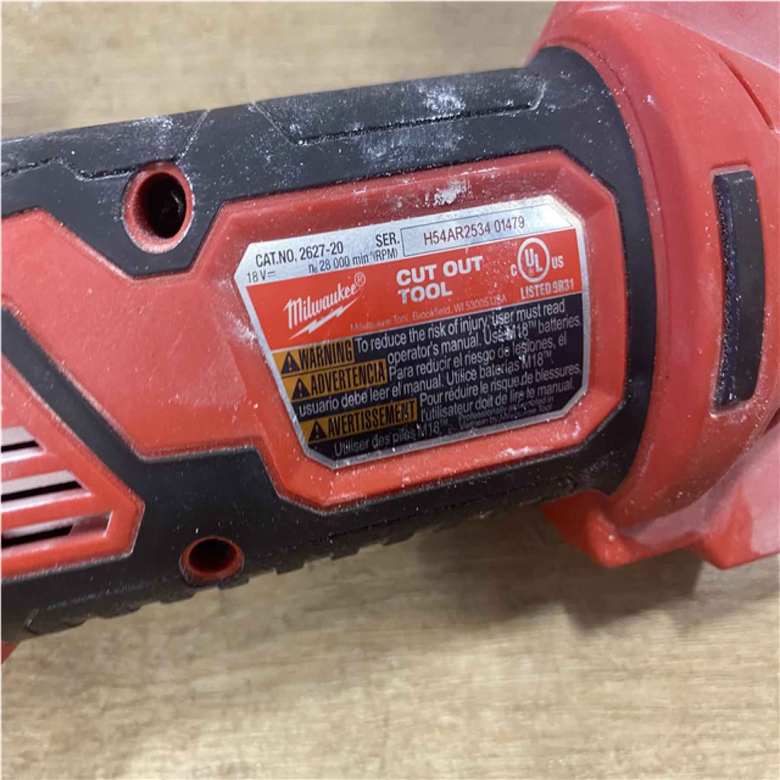 AS-IS Milwaukee 18V Lithium-Ion Cordless Drywall Cut Out Rotary Tool (Tool-Only)