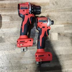 HOUSTON LOCATION - AS-IS Milwaukee M18 18V Lithium-Ion Brushless Cordless Compact Drill/Impact Combo Kit (2-Tool) W/(2) 2.0 Ah Batteries, Charger & Bag