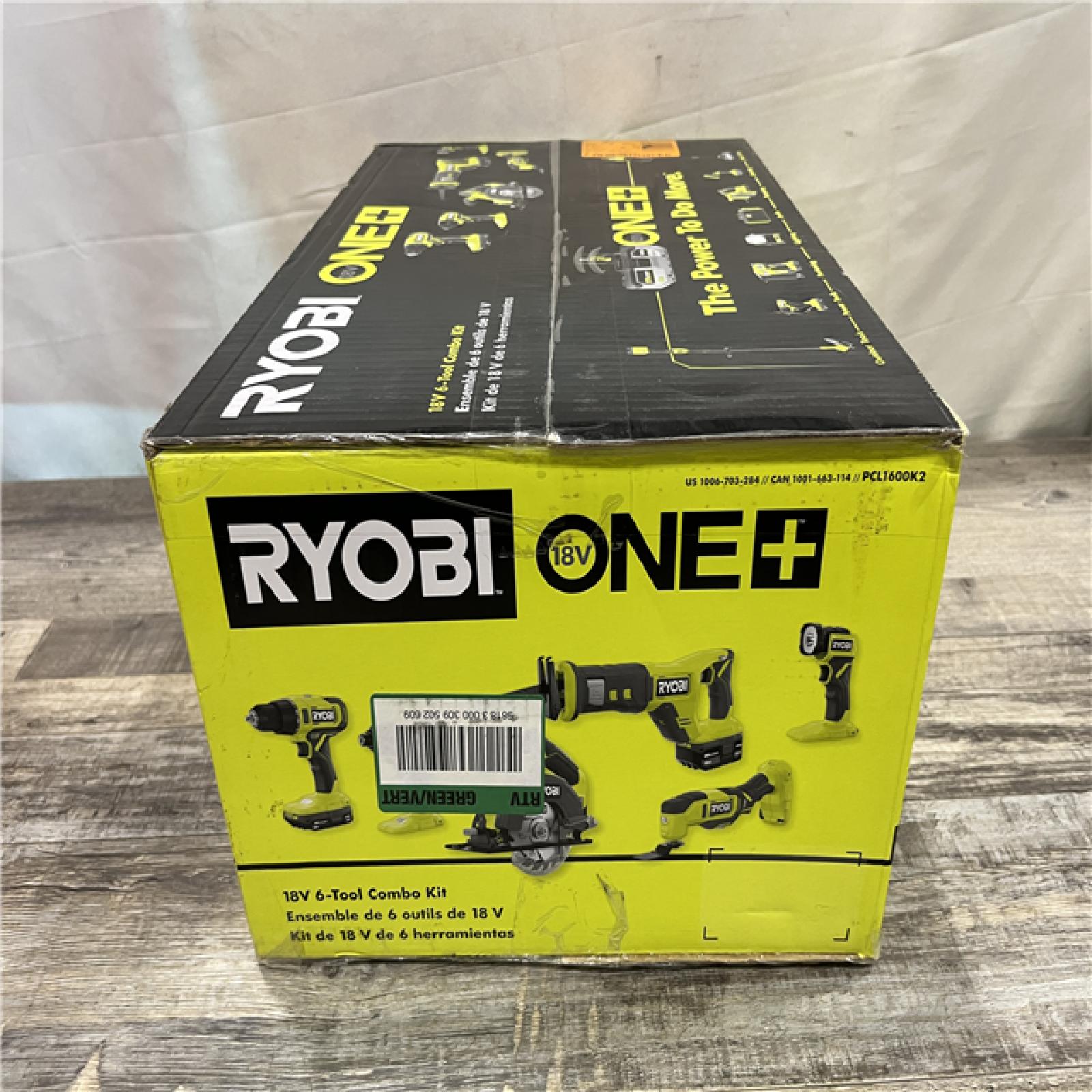 NEW - RYOBI ONE+ 18V Cordless 6-Tool Combo Kit