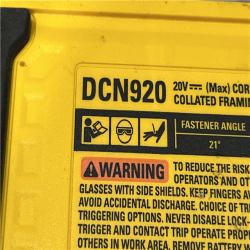 AS-IS DEWALT 20-Volt 21° Cordless Framing Nailer (Tool-Only)