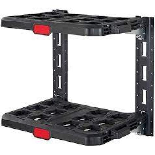 Phoenix Location NEW Milwaukee PACKOUT 22.3 in. Black Resin Racking Kit with Metal Reinforced Frame and Integrated Handle