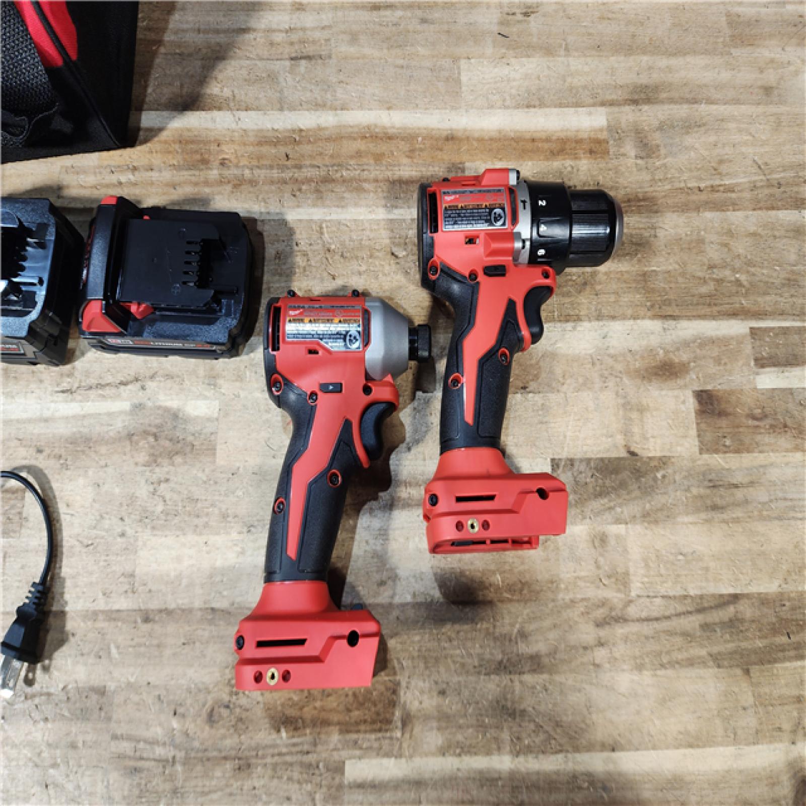 HOUSTON LOCATION - AS - IS Milwaukee 18-Volt Lithium-Ion Brushless Cordless Compact Hammer Drill/Impact Combo Kit