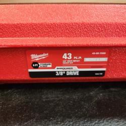 Phoenix NEW Milwaukee SHOCKWAVE 3/8 in. Drive SAE and Metric 6 Point Impact Socket Set (43-Piece) (SEALED)