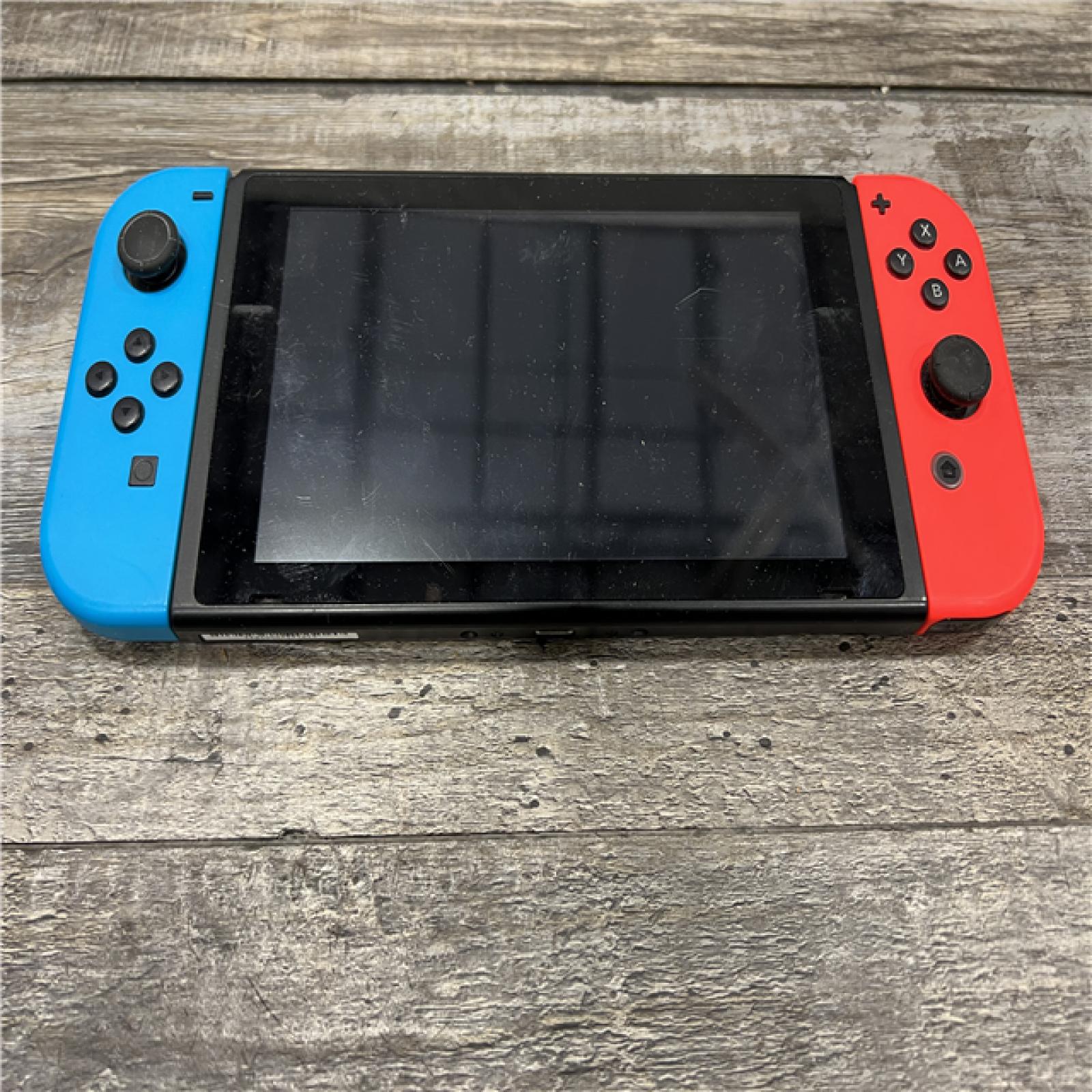 AS-IS Nintendo Switch (OLED) with Neon Red & Blue Joy-Con
