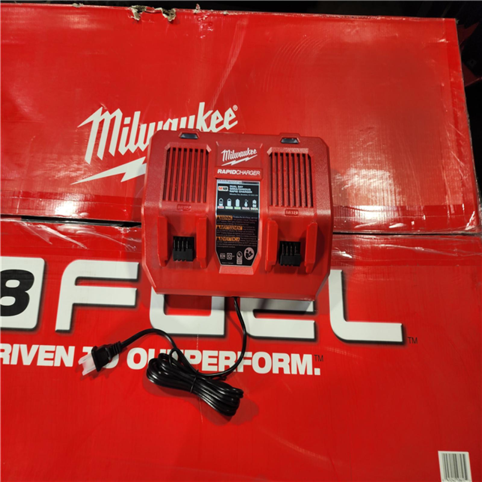 HOUSTON LOCATION - AS-IS M18 FUEL Brushless Cordless 21 in. Walk Behind Dual Battery Self-Propelled Mower W/ Rapid Charger