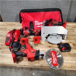 Houston Location AS-IS Milwaukee 18-Volt Lithium-Ion Brushless Cordless (4-Tool) Combo Kit